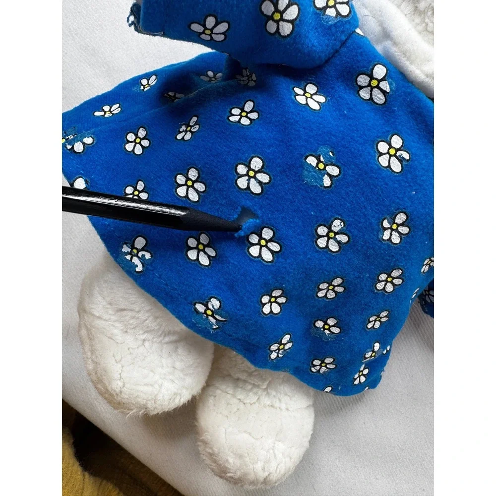 Miffy Bunny Plush Dick Bruna Blue Floral Dress Stuffed Animal 15 Inch